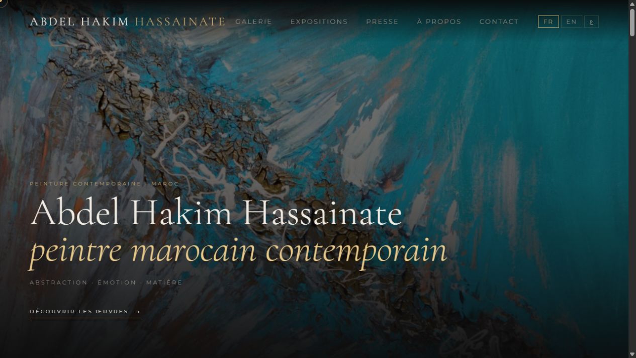 Site portfolio du peintre contemporain Abdel Hakim Hassainate